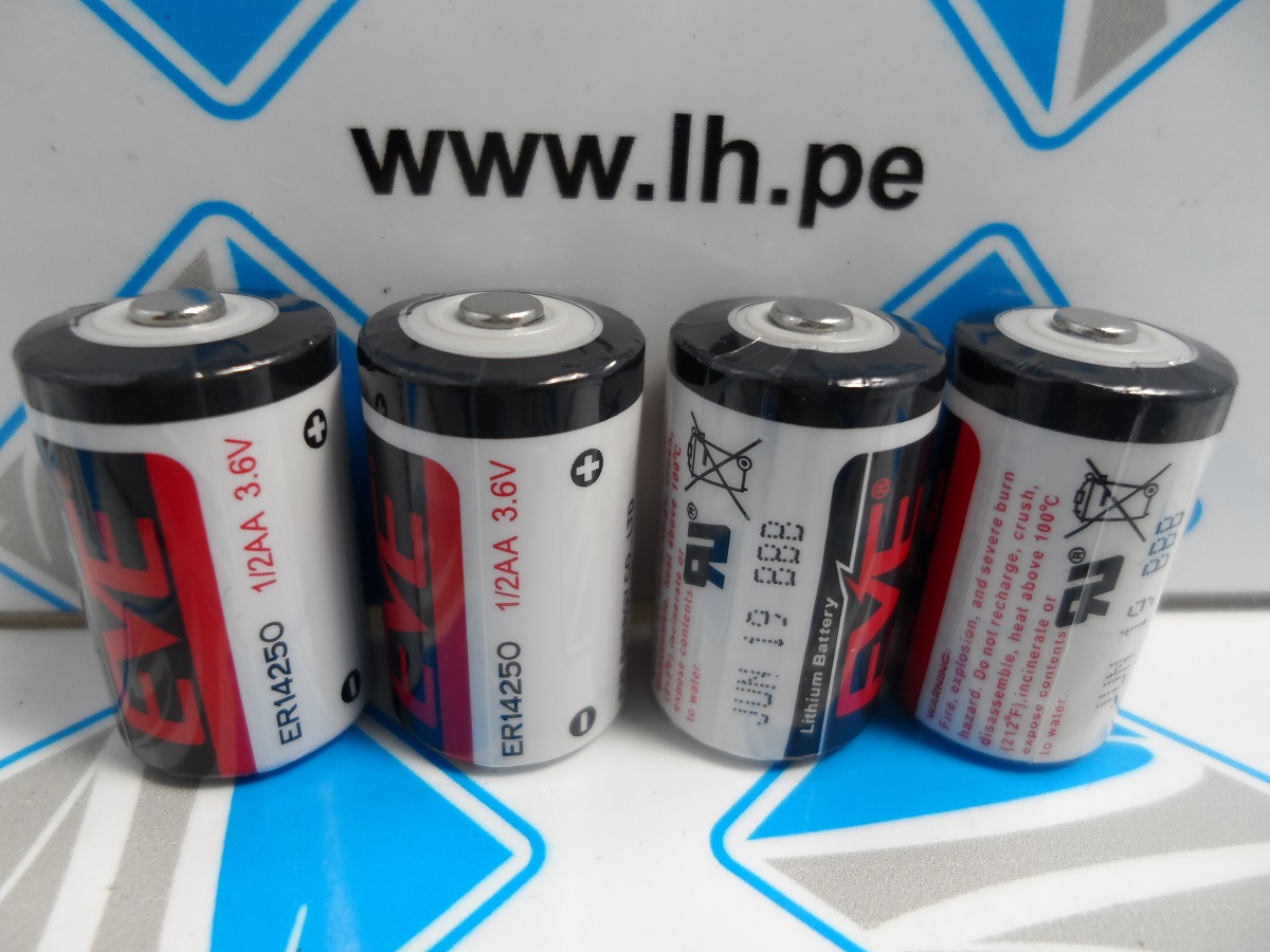ER14250        Batería Lithium 3.6V, 1/2AA, 1200mAh